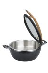 Artisan Round Casting Chafer With Wooden Handle L449MM X W330MM X H209MM 4.5LT - CIR4045