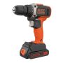 Black & Decker 18V 2 Speed Drill Driver & 1X 1.5AH Batt |BCD002C1-QW