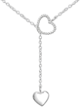 C717-C36227 - 925 Sterling Silver Adjustable Heart Necklace