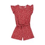 Younger Girl Heart Print Jumpsuit