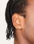 Mens Waterproof Gold Plated Stainless Steel Small Square Cubic Zirconia Stud Earrings
