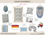Cot Duvet Bedding Construction Rainbow Set