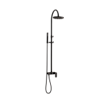 - Exposed Goose Neck Shower Set Blackened Brass
