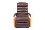 La-z-boy Norman Wood Full Brown Leather