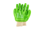 Pioneer Hi-vis Green Medium Weight Pvc Glove Knit Wrist