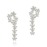 Blossom Chandelier Earrings Open - 18KT White Gold Vermeil