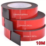 10M Super Strong Double Sided Adhesive Foam Tape For Mounting Fixing Pad Sticky Tape 1MM Thickness