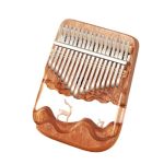 Beginners Kalimba 17 Key Portable Transparent Thumb Piano With Cartoon Resin Deer For Beginners