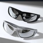 2PCS Wrap Around Sports Fashion Glasses For Women Men Y2K Mirrored Outdoor Sun Shades For Driving Hiking Travel