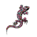 Sparkling Rhinestone Lizard Brooch Pin - Unique Animal Design For Scarves Jackets And More - Perfect Vintage Accessory For Women