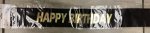 Happy Birthday Sash Black With Gold