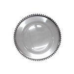 Elaine Round Beads Silver Transparent Underplate