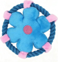 Small Dog Squeaky Flying Disc Toy 2-IN-1 Plush & Cotton Rope Chew Toy