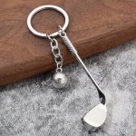 1PC Creative MINI Simulation Golf Ball Keychain For Men Zinc Alloy Keychain Holiday Gift For Family Relatives Friends