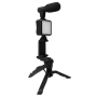 Plokama PK-771 Professional Vlogging Kit Microphone With LED Light & Tripod