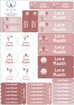 School Labels : Pink Hot Air Balloons Theme