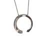 Lab Grown Diamond 9CT White Gold Half Circle Pendant