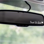 Trust In God Mirror Decal Car Decals For Women Faith Mirror Decal Cute Vinyl Decal Christian Car Mirror Decal Religious Car Acce