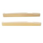 Musiclily 6 String Acoustic Guitar Bone Bridge Saddle For Taylor Martin Guitar 72X3X9MM Pack Of 2