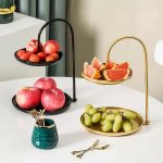 Nordic Style Light Luxury Double Layer Metal - Black