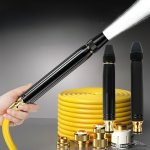 High-pressure Car Wash Spray Nozzle - Durable Plastic Black Garden Hose Attachment For Efficient Cleaning