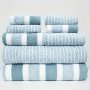 8PCS Striped Towel Set 4 Washcloths & 2 Hand Towels & 2 Bath Towels Absorbent & Quick-drying Showering Towel Super Soft & Skin-friendly Bathing Towel For Home Bathroom Ideal Bathroom Supplies