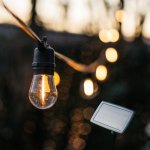 10M Solar 10 LED Festoon Vintage Bulb String Lights 2 Pack