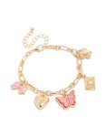 Goldair Gold Envelope & Butterfly Charm Bracelet