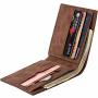 Raku Men's Genuine Leather Wallet Rfid Coffee