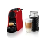 Nespresso Essenza Bundle 1450W MINI Automatic Espresso Machine With Aeroccino Milk Frother - Ruby Red
