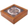 9 Section Wooden Chic Tea Box Compartments Container