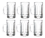 Clear Glass Beer Mug 410ML 6-PACK