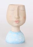 Blue Bust Flower Pot 21X10.5CM