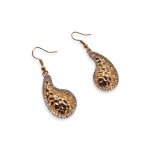 Gold Paisley Sparkle Earrings - Factory Plaza