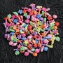 100PCS 10MM Ocean Series Mixed Color Acrylic Beads Suitable For Diy Bracelet Necklace Mobile Phone Chain Keychain Decoration Material