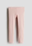 Ribbed Jersey Leggings - Pink