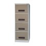 Steel Office Filing Cabinet 4 Drawer File Knock Down Requires Assembly 130 X 47 X 63 Cm 4FC02KD-IVORYKAROO