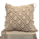 Macrame Cushion Cover - Knots In Criss Cross