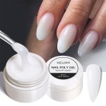 Heart Pattern Glossy Finish Round Nail Poly Gel Uv Soak-off Quick Extension Clear Milky Jelly White Alcohol-free Nail Enhancemen