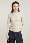 G-star Raw Coated Slim Rib Mock T Wmn Ls - Multicolor