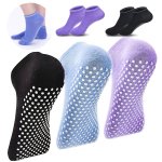 1 Pair Women's Anti-slip Yoga Socks - Breathable Elastic & Perfect For Pilates Home & Outdoor Sports