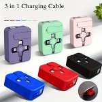 3-IN-1 Retractable Multi-function Charging Cable With USB Connector Fast Charge & Data Sync For Smartphones