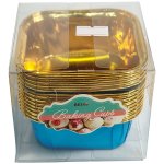 Gold Square Blue Casing 8.5 X 8.5 X 3.5 12PC