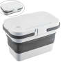 3IN1 Collapsible Picnic Basket With Handles & Lid As Standup TABLE-16L