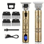 Hair Clipper Beard Trimmer For Men Electric Cordless Hair Clipper With Lcd Screen Precise T-blade Trimmer USB Rechargeable Groom