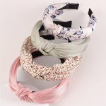 4PCS Elegant Wide Brimmed Head Bands Trendy Non Slip Knotted Hair Hoops For Women And Daily Use Wear