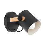 Hornwood Metal Wall Light Black