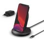 Belkin Boostcharge Wireless Charging Stand 15W Qi Fast Wireless Charger For Iphone Samsung Pixel More - Black