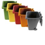Mobile Refuse Bin Yellow 130LT - Charcoal
