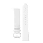Toronto Fine-grained Leather Watch Strap In White - 16MM Gold